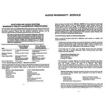 WARRANTY INFORMATION PG 1