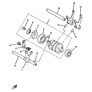 SHIFT CAM FORK YZ250G H