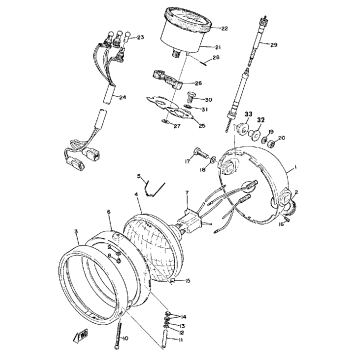 HEAD LAMP SPEEDOMETER