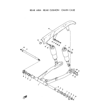 REAR ARM - REAR CUSHION - CHAIN CASE