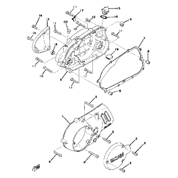 CRANKCASE COVER YZ80C