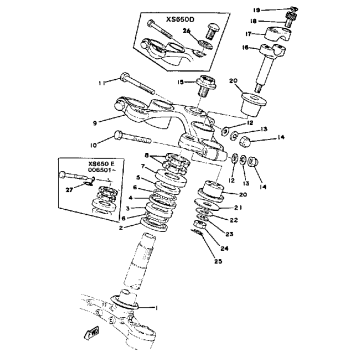 STEERING XS650D E E006501~ F