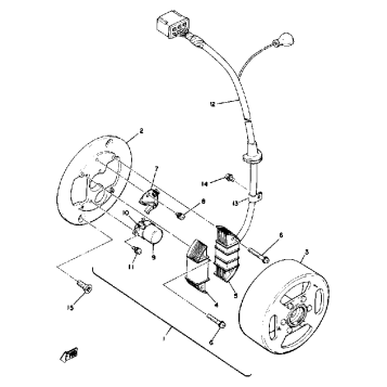 FLYWHEEL MAGNETO DT100E E011001~F