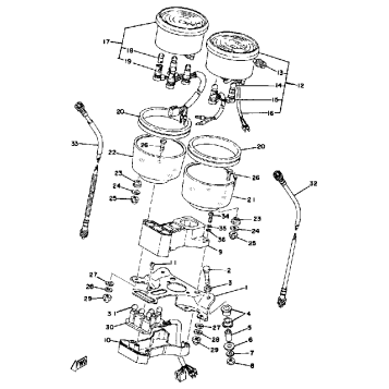 SPEEDOMETER TACHOMETER XS650D E E006501~ F