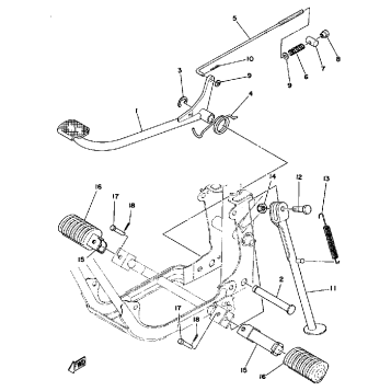 STAND - FOOTREST - BRAKE PEDAL