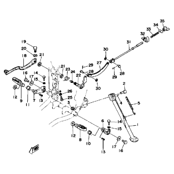 STAND - FOOTREST - BRAKE PEDAL