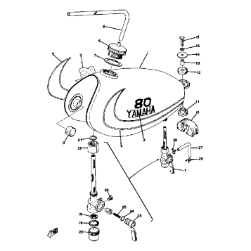 FUEL TANK YZ80B