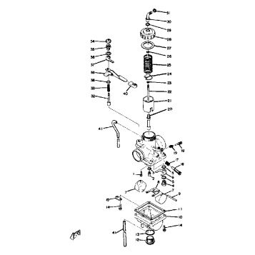 CARBURETOR YZ125A - B