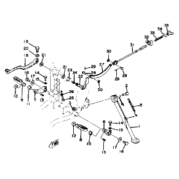 STAND - FOOTREST - BRAKE PEDAL