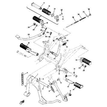 STAND - FOOTREST - BRAKE PEDAL