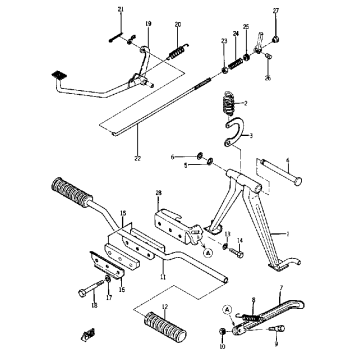 STAND - FOOTREST - BRAKE PEDAL