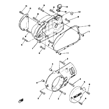 CRANKCASE COVER DT80H - J - K
