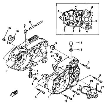 CRANKCASE MX100H - J - K