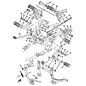 STAND FOOTREST BRAKE PEDAL TX650A - XS650B