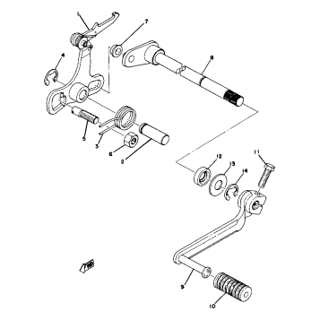SHIFT SHAFT YZ80D E F