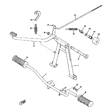 STAND - FOOTREST - BRAKE PEDAL