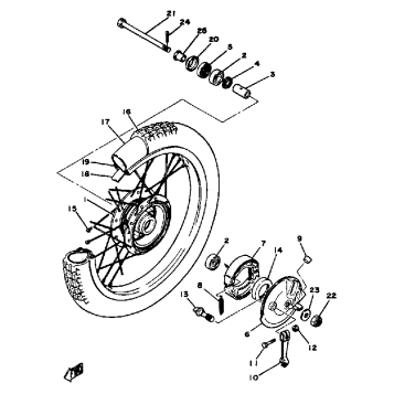 FRONT WHEEL MX100H - J - K