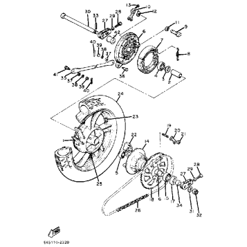 REAR WHEEL XJ550H J K