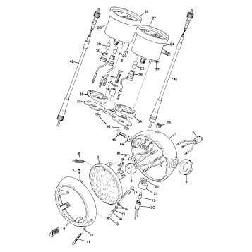 HEAD LAMP, SPEEDOMETER & TACHOMETER (AT1B)