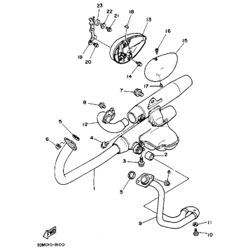 EXHAUST NON CALIFORNIA MODEL