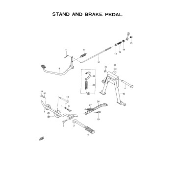 STAND AND BRAKE PEDAL