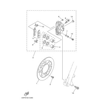 FRONT BRAKE CALIPER LEX 19C3