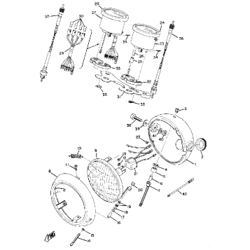 HEAD LAMP, SPEEDOMETER & TACHOMETER