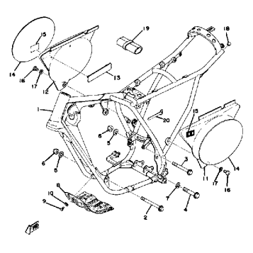 FRAME - SIDE COVER YZ100D