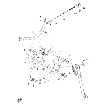 STAND - FOOTREST - BRAKE PEDAL