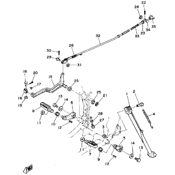 STAND - FOOTREST - BRAKE PEDAL