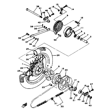 REAR WHEEL MX100H - J - K