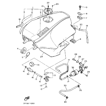 FUEL TANK NON CALIFORNIA MODEL