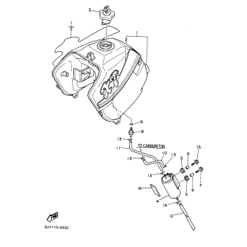 FUEL TANK CALIFORNIA MODEL ONLY
