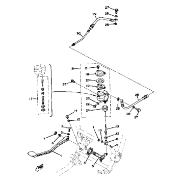 BRAKE PEDAL-REAR MASTER CYLINDER