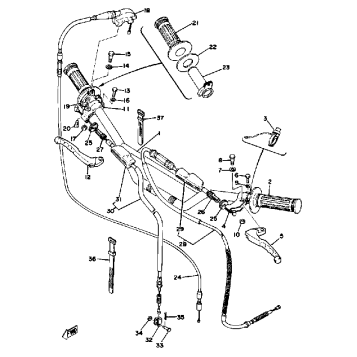 HANDLEBAR - CABLE YZ125E - F