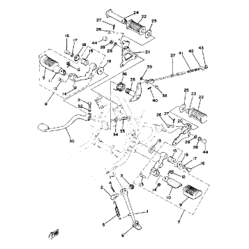 STAND - FOOTREST - BRAKE PEDAL