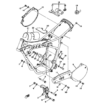 FRAME - SIDE COVER YZ125F
