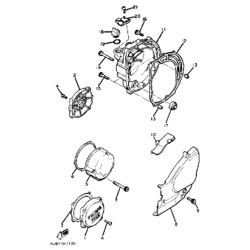 CRANKCASE COVER XJ550H J K