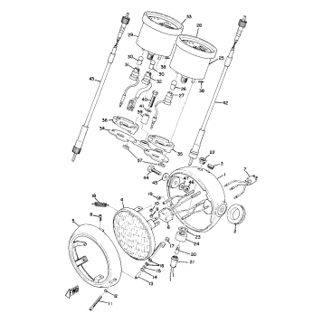 HEAD LAMP, SPEEDOMETER & TACHOMETER (CT1 B)