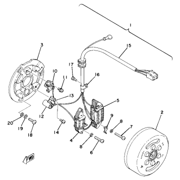 FLYWHEEL MAGNETO (DT250D)