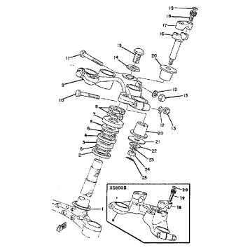 STEERING TX650A - XS650B - C