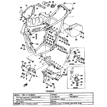 FRAME SIDE COVER YZ400D E