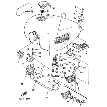 FUEL TANK NON CALIFORNIA MODEL