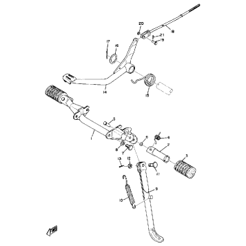 STAND - FOOT REST - BRAKE PEDAL