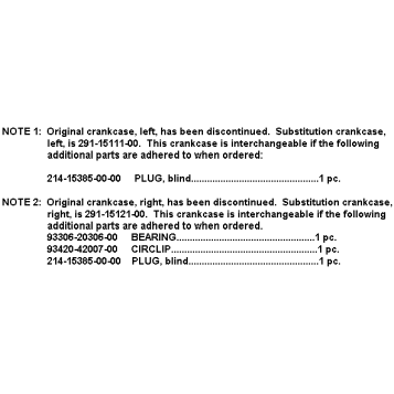 CRANKCASE (NOTES ONLY)