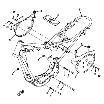 FRAME-SIDE COVER YZ80B