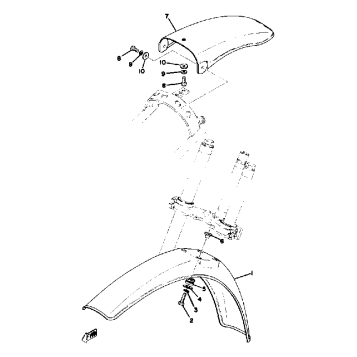 FRONT FENDER - REAR FENDER YZ100D