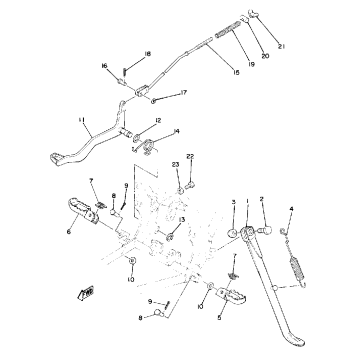 STAND-FOOTREST-BRANKE PEDAL