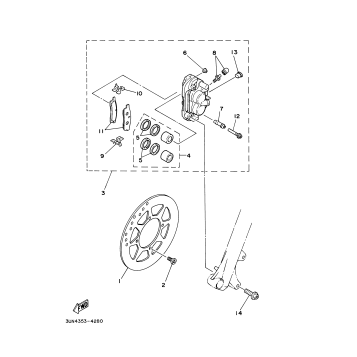 FRONT BRAKE CALIPER LR