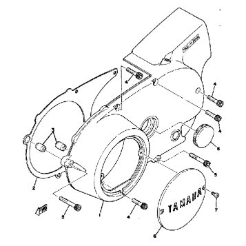 CRANKCASE COVER LEFT TX650A - XS650B - C